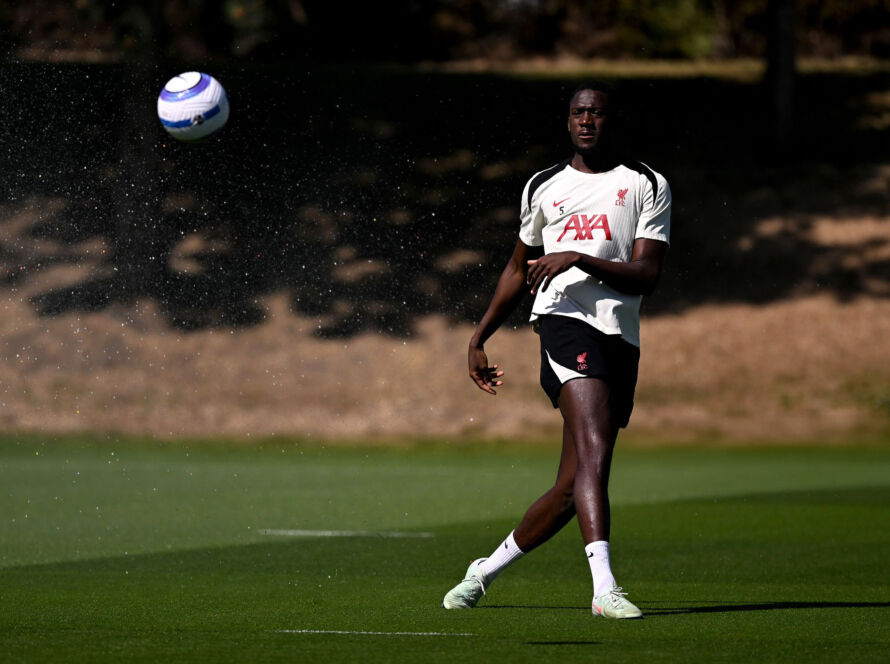 Ibrahima Konaté playing for Liverpool amid Konaté Real Madrid transfer rumors
